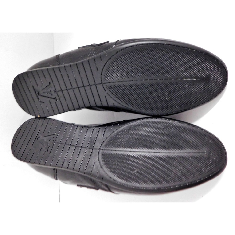 Louis‎ Vuitton Black Patent Leather Sneakers LV Trainer sz 6.5 - Picture 8 of 10